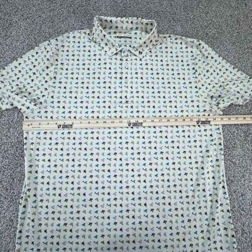 Fore Fathers Mens 2XL Beige Short‎ Sleeve Golf Polo Motorcycle Print - Picture 6 of 7